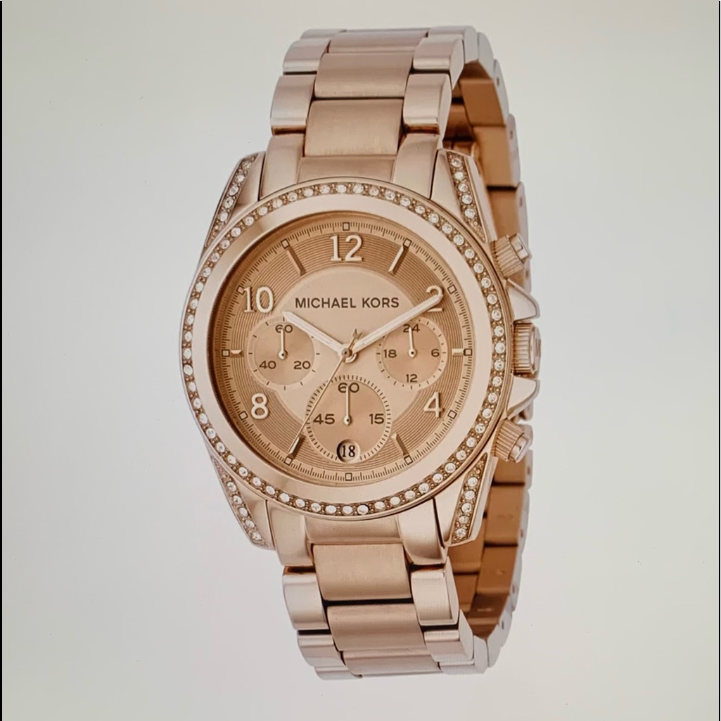 Michael Kors Women’s Chronograph Blair Gold-Tone Stainless Steel Watch